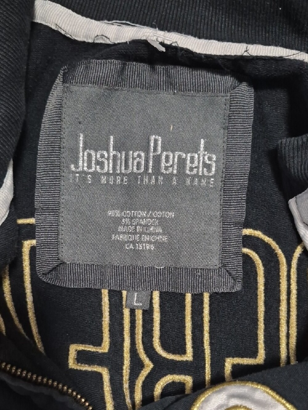 Black Zip-Up Joshua Perets Track Jacket - Picture 3 of 3